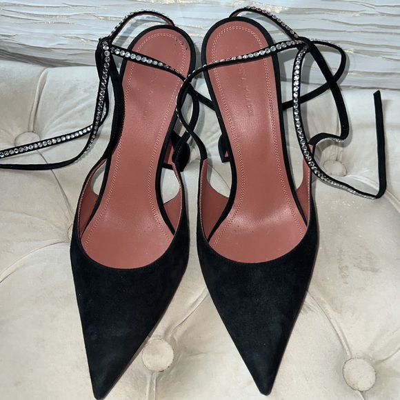 AMINA MUADDI Karma crystal-embellished suede pumps, 40 - Picture 9 of 9